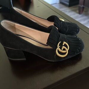 gucci black shoes velvet